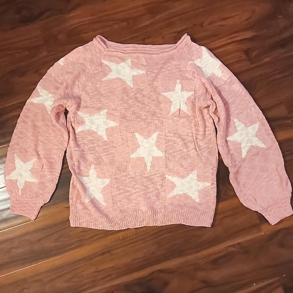 Pink star sweater
